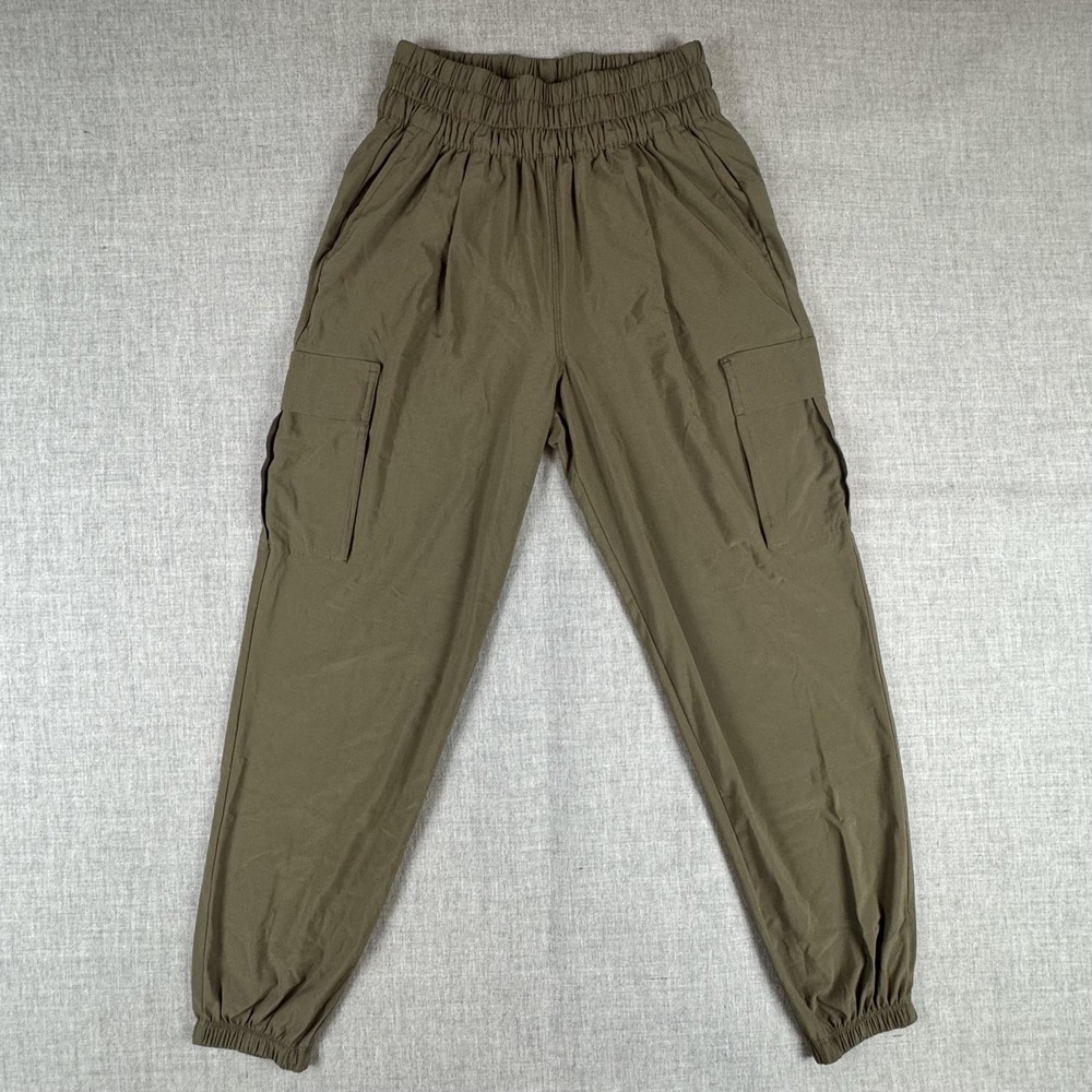 Vuori Villa Cargo Jogger Pants Womens XS Green High Rise Cargo Pockets Stretch